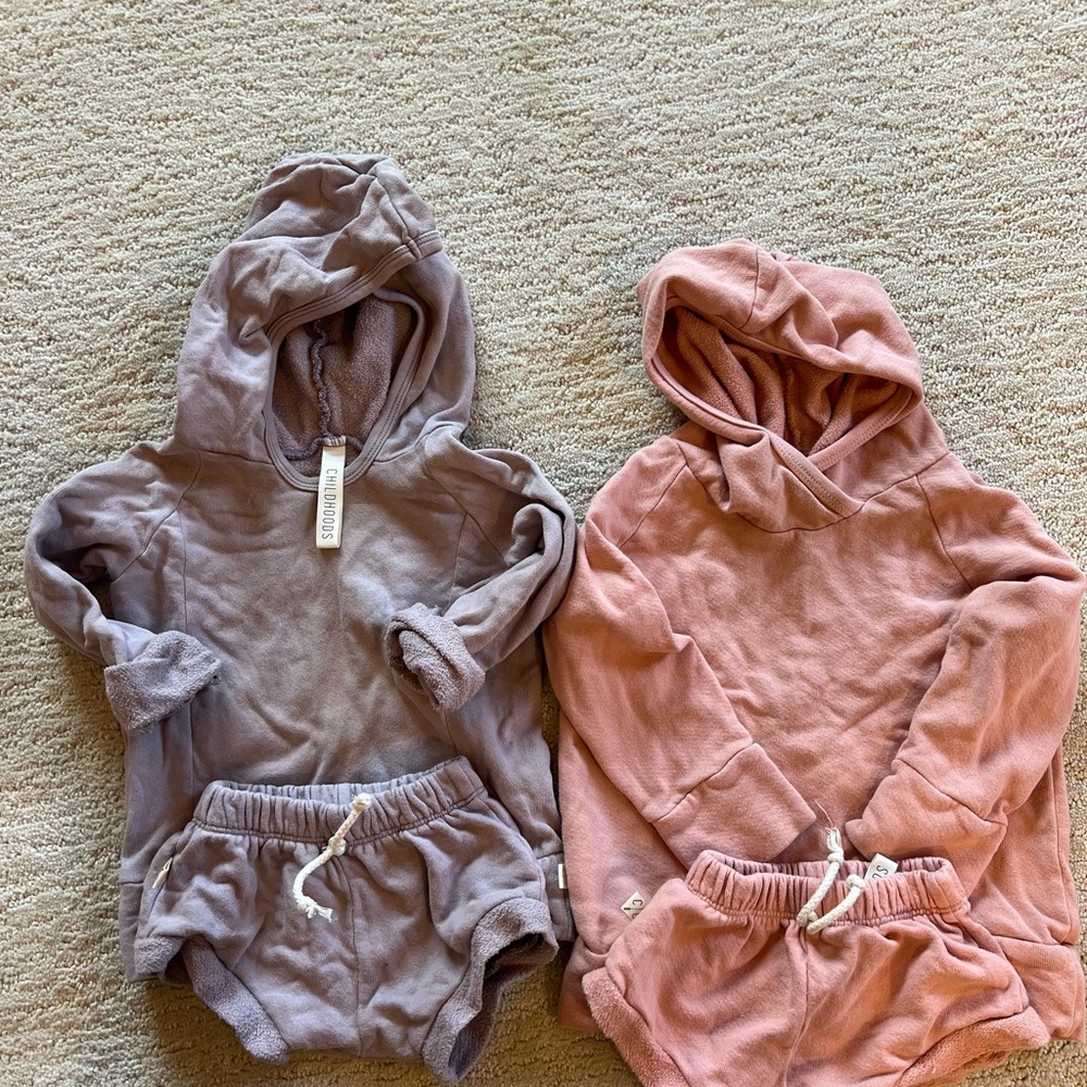 Childhood Clothing Hoodies and Shortie Sets